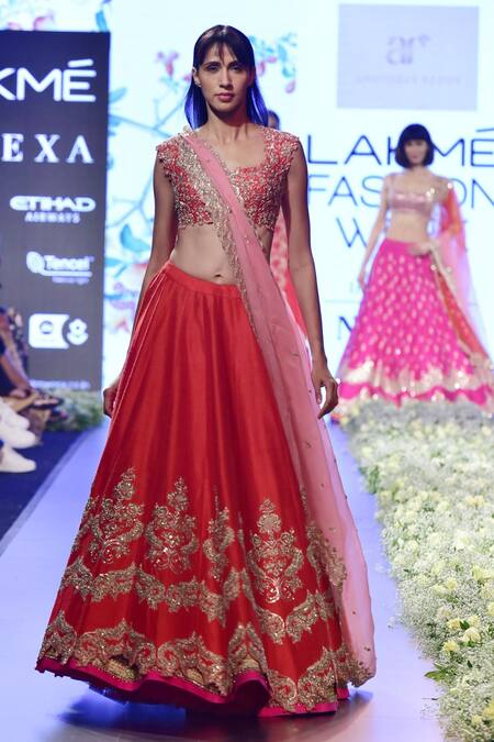 Anushree Reddy Embroidered Lehenga Set Online at Aza Fashions Anushree Reddy_Embroidered Lehenga Set_Online_at_Aza_Fashions