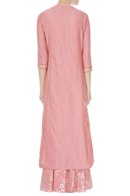 Manasi Sengupta Cotton Silk Embroidered Kurta Set 