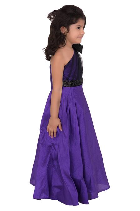 Pinkcow designs pvt ltd Purple Silk Sequins Embellished Gown Online at Aza Fashions Pinkcow designs pvt ltd_Purple Silk Sequins Embellished Gown _Online_at_Aza_Fashions