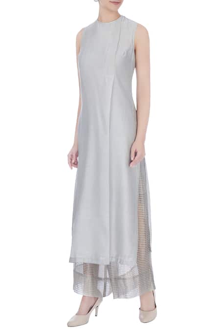 Urvashi Kaur Chanderi Silk Tunic 