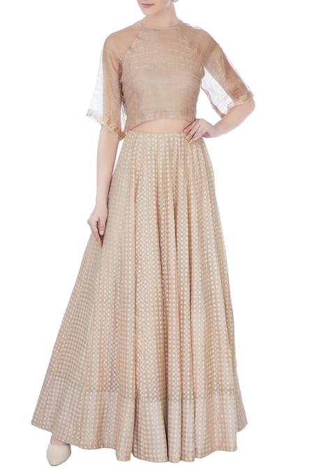 Urvashi Kaur Silk Maxi Skirt 