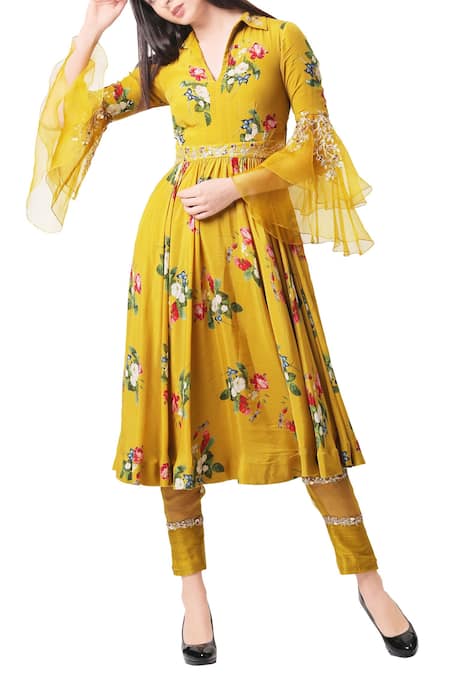 Mahima Mahajan Printed Anarkali Kurta & Pant Set 