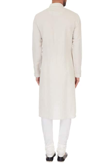 Vanshik Embroidered Linen Kurta Set 