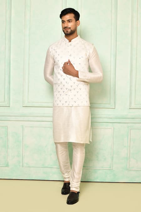 Arihant Rai Sinha Embroidered Bundi Kurta Set 