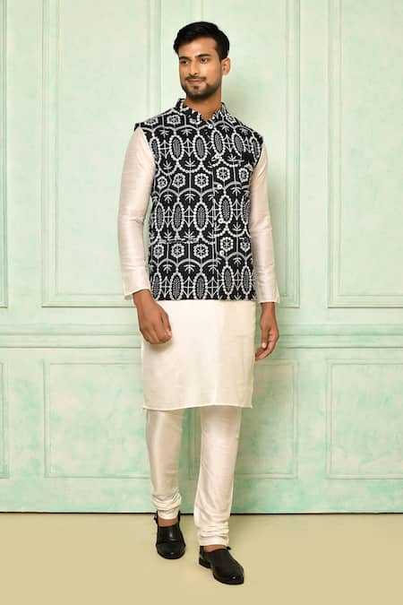 Arihant Rai Sinha Floral Embroidered Bundi 