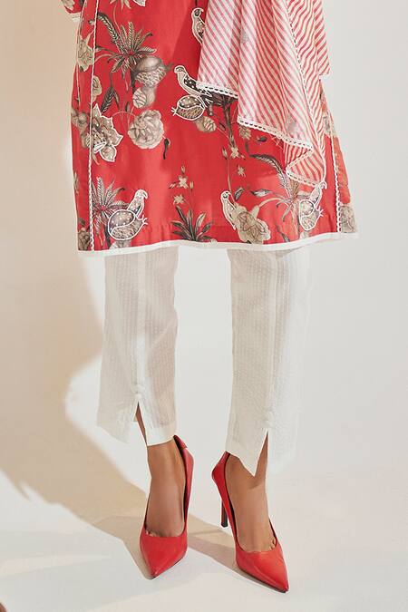 Buy Sage Saga Fuchsia Chanderi, Lace, Linen Lace, Soha Garden Print Kalidar Kurta Palazzo Set Online at Aza Fashions Buy_Sage Saga_Fuchsia Chanderi, Lace, Linen Lace, Soha Garden Print Kalidar Kurta Palazzo Set _Online_at_Aza_Fashions