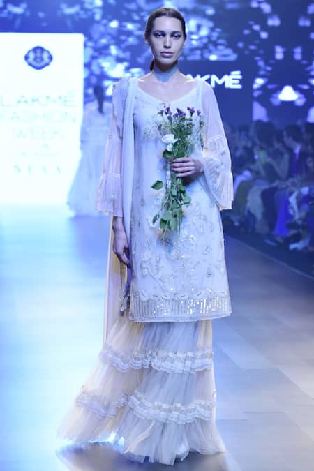 House of Kotwara Embroidered Kurta Gharara Set 