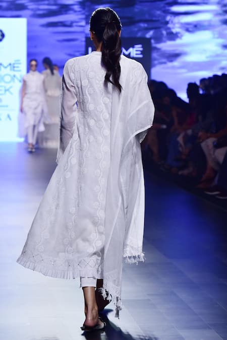 House Of Kotwara Chikankari Choga Kurta Set 