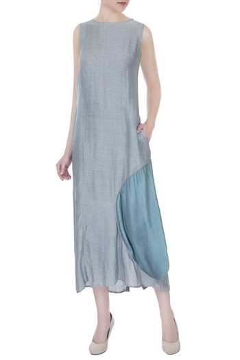 ezra blue dress Ezra Navy Wrap Dress by HSH For Hire