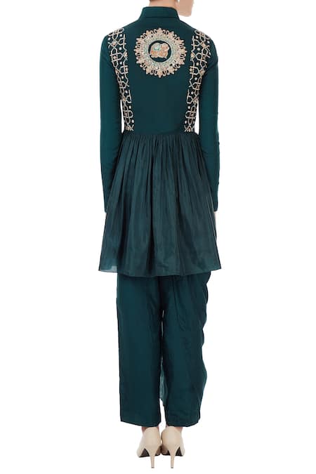 Priyanka Singh Silk Kurta & Draped Pant Set 