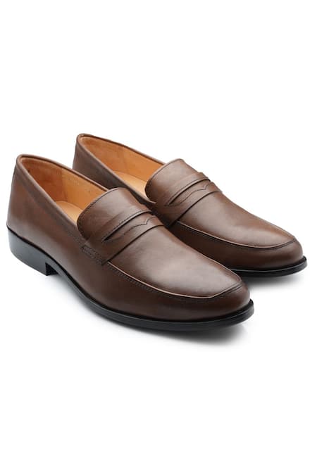 Rapawalk Leather Slip On Shoes 