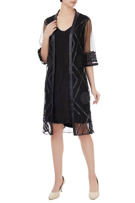 Devina Juneja Sheer Long Jacket  