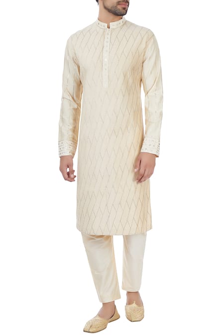 Mehraab Mix Blend Embroidered Kurta 