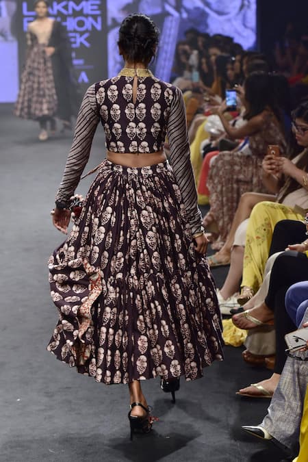 Punit Balana Chanderi Silk Skirt Set 