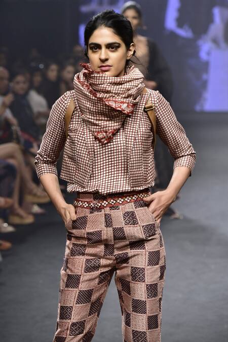 Punit Balana_Pink Na Chanderi Silk Jacket And Pant Set _Online_at_Aza_Fashions