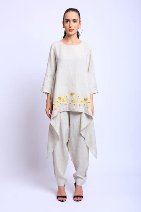 Linen Bloom Linen Asymmetric Tunic 