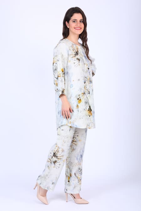 Linen Bloom Linen Wild Flower Print Tunic 