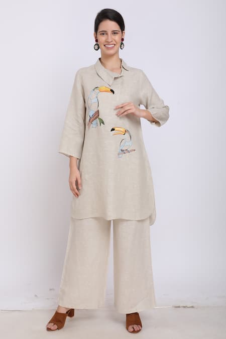 Linen Bloom Linen Embroidered Tunic 