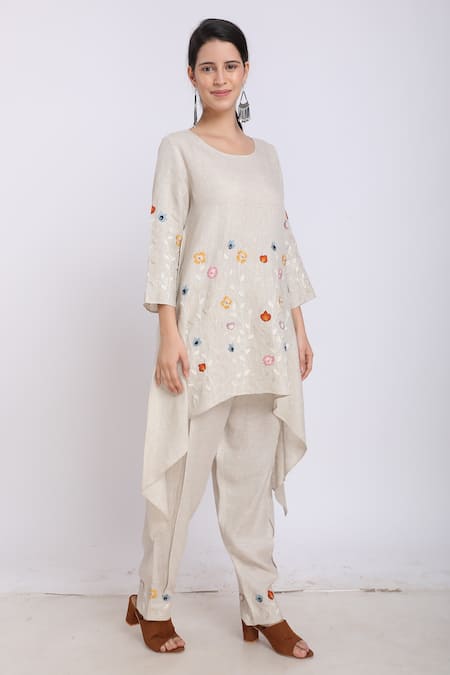 Linen Bloom Linen Asymmetric Tunic 