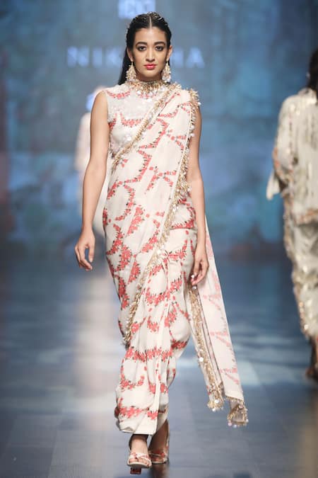 Nikasha Printed Saree with Blouse 