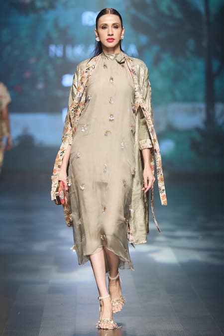 Nikasha Foil Print Jacket with Dress 