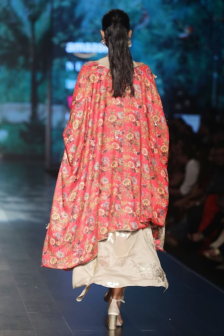 Nikasha Printed Dress with Cape 