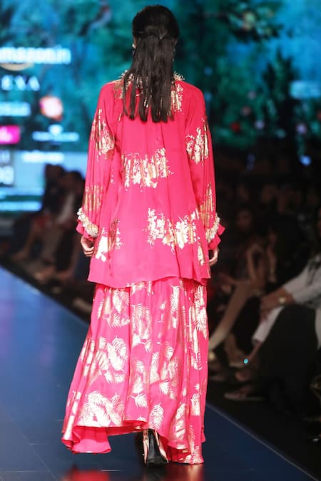 Nikasha Foil Print Tunic with Skirt 