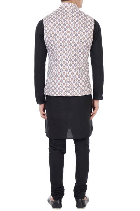 Chatenya Mittal Cotton Printed Nehru Jacket 