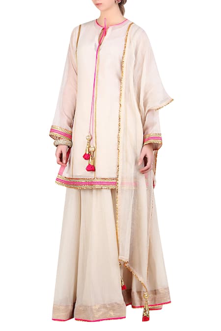 Nikasha Kota Silk Kurta & Lehenga Set 