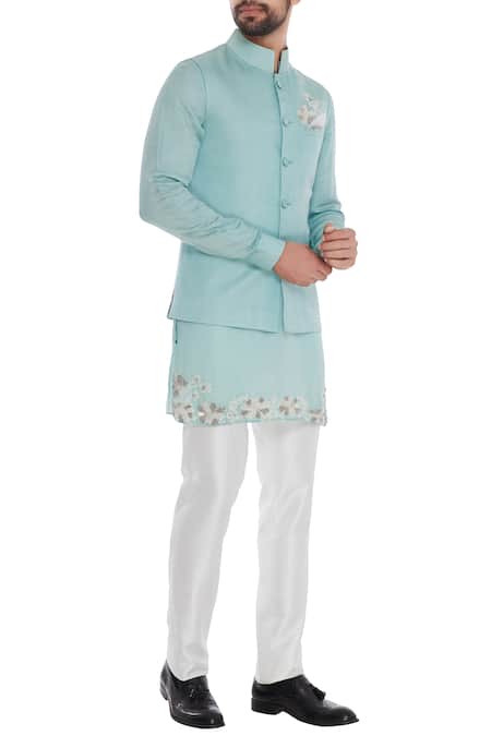 Mapxencars Embroidered Bundi & Kurta Set 