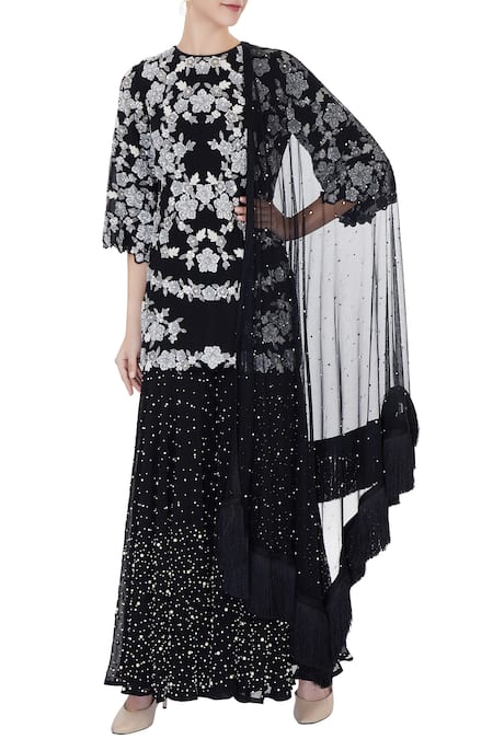 J By Jannat Embroidered Kurta Sharara Set 