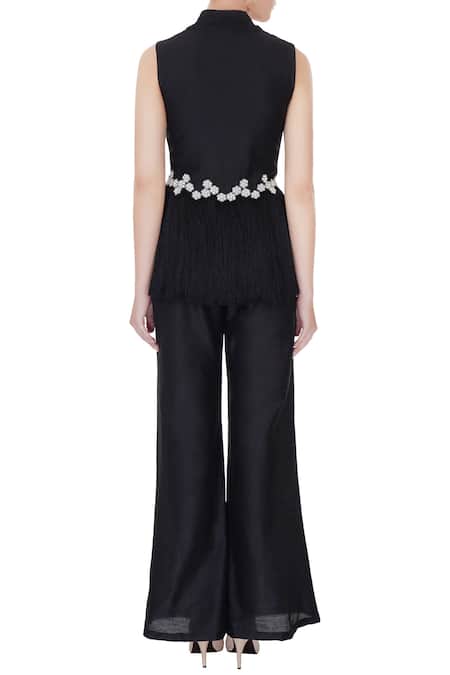 J By Jannat Fringed Top & Pant Set 