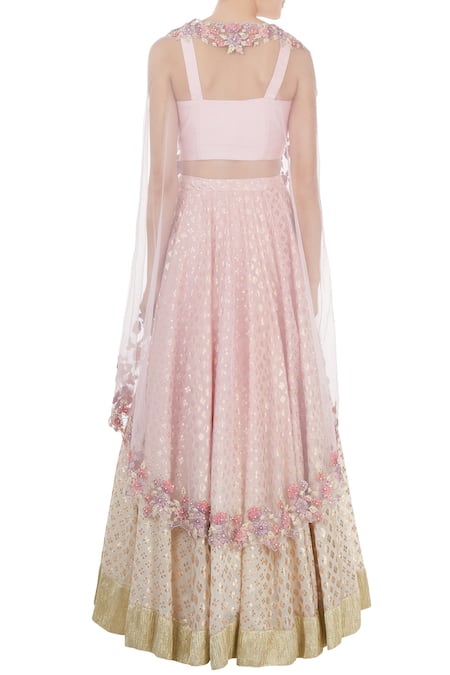 Priyanka Jain Cape & Chanderi Lehenga Set 