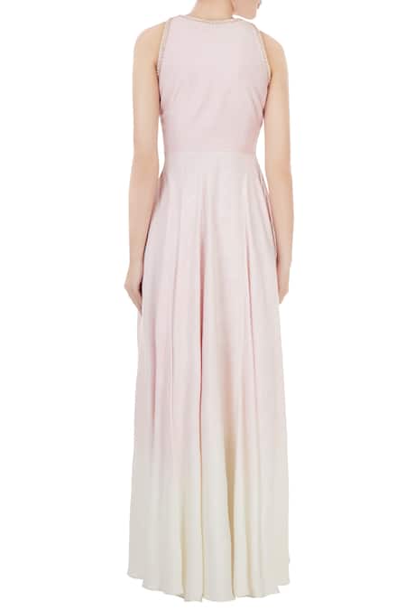 Priyanka Jain Pink cotton silk hand embroidered kurta with pants 