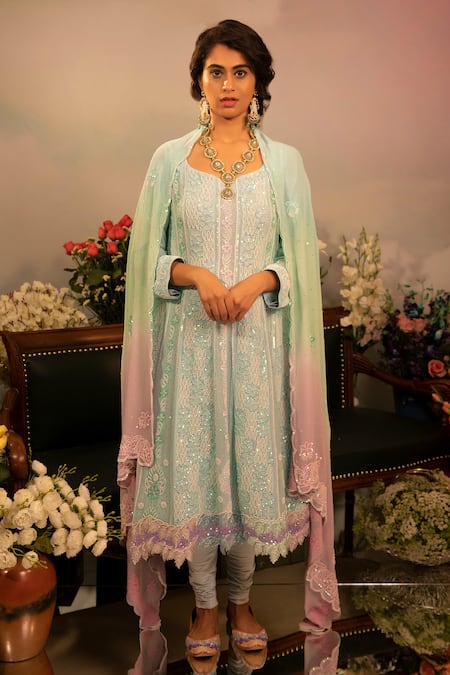 Ruh Clothing Chikankari Embroidered Anarkali Set 