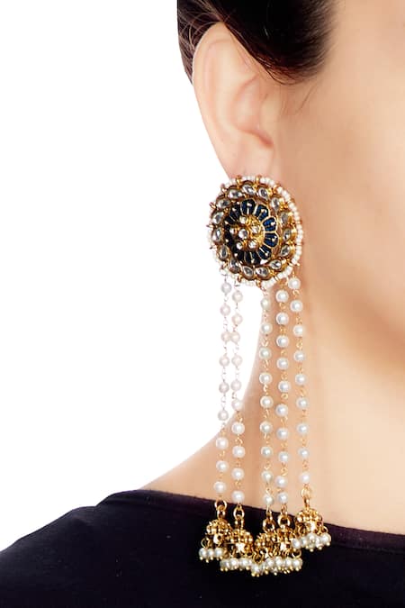 Shillpa Purii Designer Jewellery Multi-colored alloy meena stud earring 