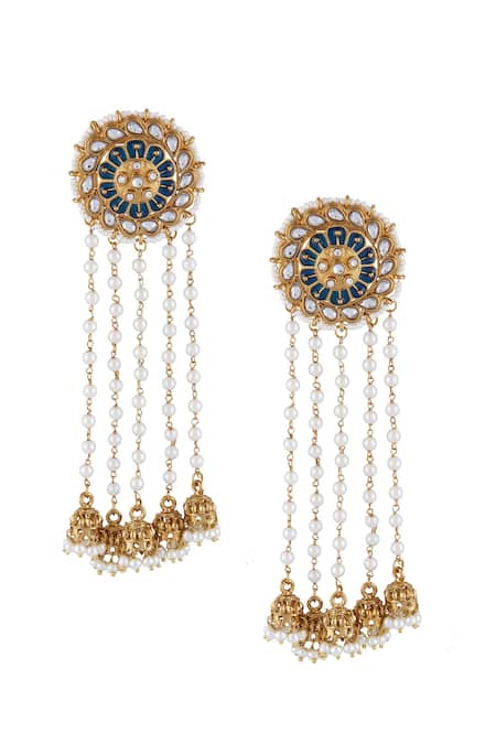 Shillpa Purii Designer Jewellery Multi-colored alloy meena stud earring 