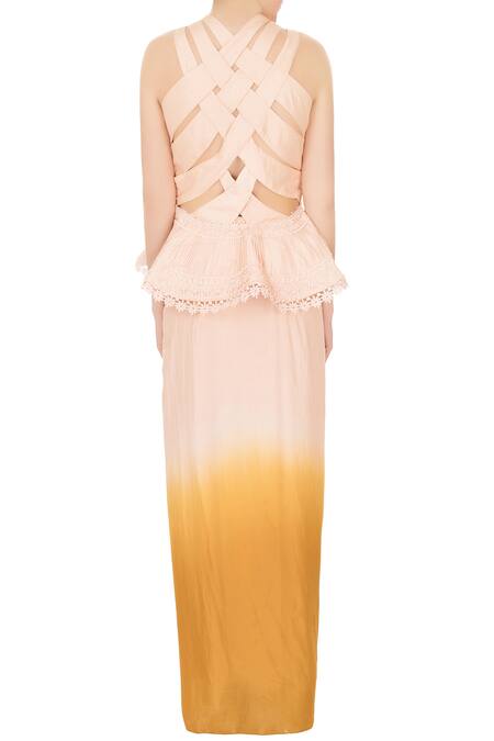 Nidzign Couture Embellished Blouse & Skirt Set 