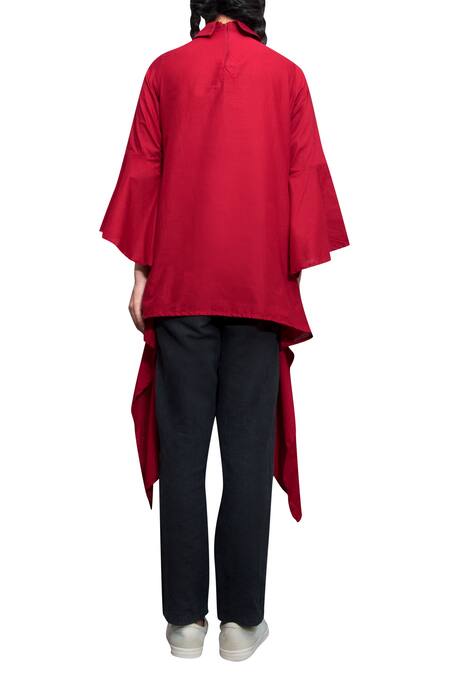 Bohame Cotton Asymmetrical Shirt 