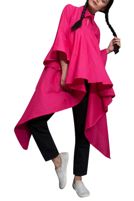 Bohame Cotton Asymmetrical Shirt 