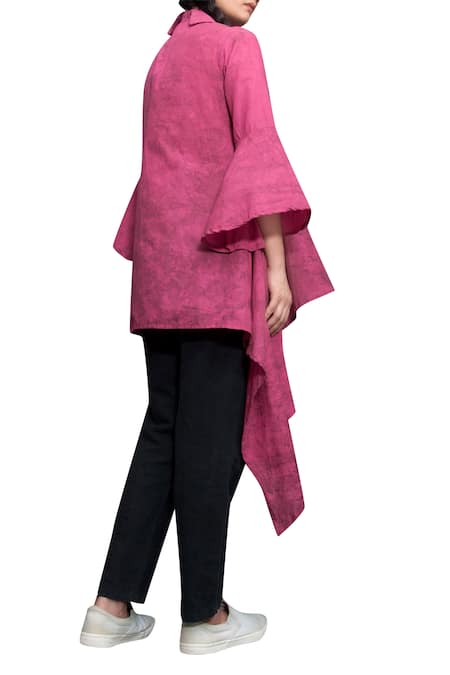 Bohame Cotton Asymmetrical Shirt 