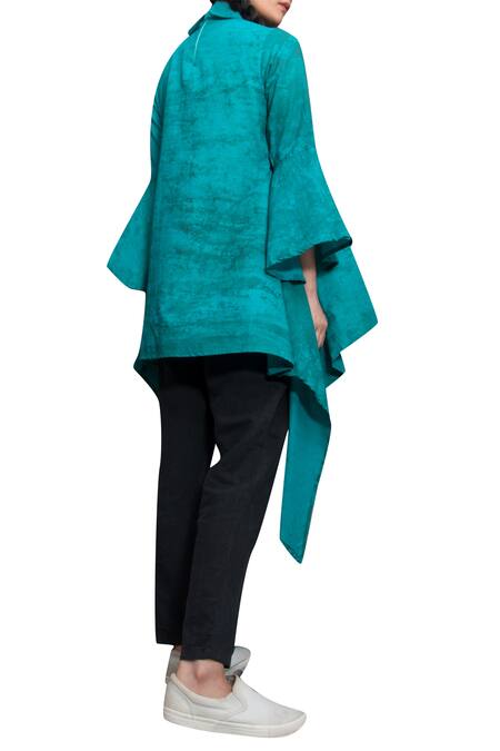 Bohame Cotton Asymmetrical Shirt 