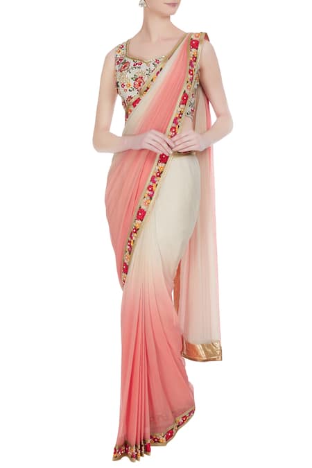 Rajat & Shraddha Pre Draped Saree with Blouse 