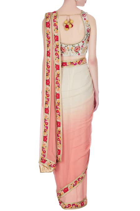 Rajat & Shraddha Pre Draped Saree with Blouse 