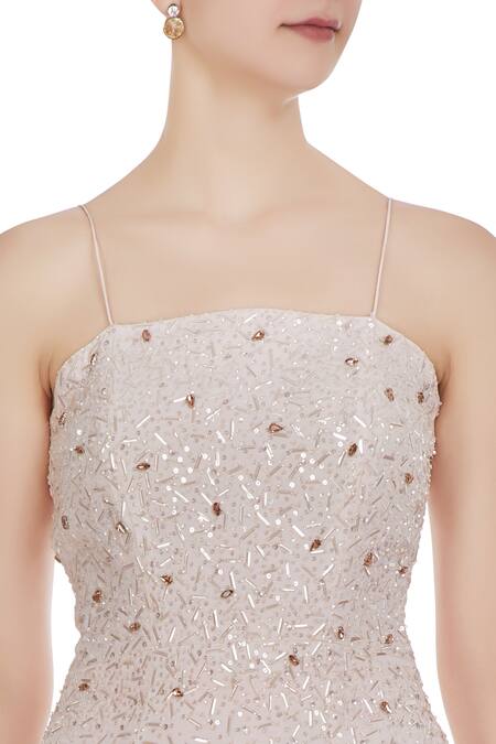 Pooja Peshoria Pink Hand Embroidered Sequin And Swarovski Kurta Set at Aza Fashions Pooja Peshoria_Pink Hand Embroidered Sequin And Swarovski Kurta Set _at_Aza_Fashions