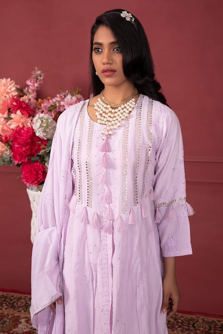 Buy Ruh Clothing Purple Chanderi, Organic Cotton Mukaish , Tepchi Embroidered Kurta Set Online at Aza Fashions Buy_Ruh Clothing_Purple Chanderi, Organic Cotton Mukaish , Tepchi Embroidered Kurta Set _Online_at_Aza_Fashions