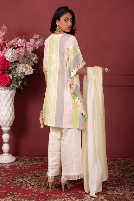 Ruh Clothing Tepchi Embroidered Kaftan Kurta Set 