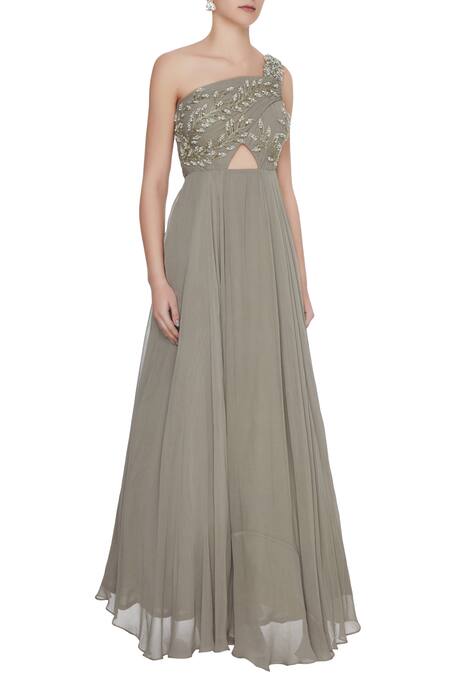 Bhumika Sharma Beige Embellished Gown Online at Aza Fashions Bhumika Sharma_Beige Embellished Gown_Online_at_Aza_Fashions