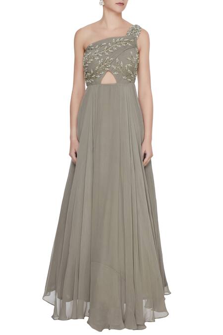 Shop Bhumika Sharma Beige Embellished Gown Online at Aza Fashions Shop_Bhumika Sharma_Beige Embellished Gown_Online_at_Aza_Fashions