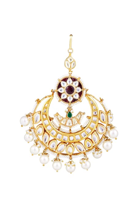 Kista Gold Plated Kundan Mughal-inspired Passa